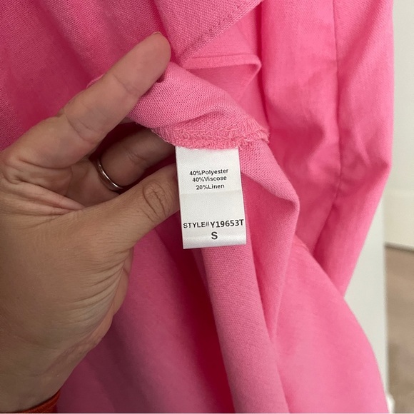 Pomander Place Tuckernuck Flamingo Pink Florencia One Shoulder Dress Ruffle - Picture 5 of 6